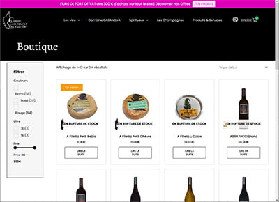 boutique en ligne marseille gestion e-shop vente de vin